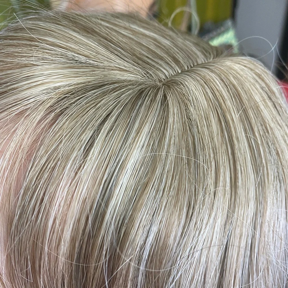 icy ash silver blonde balayage wig